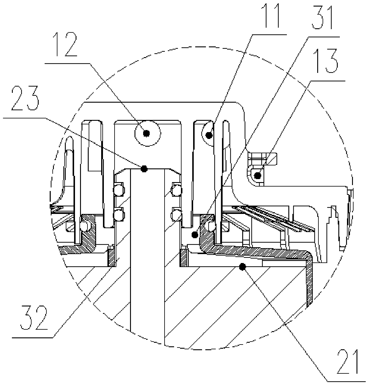 Filter assembly, and filter core structure provided with filter assembly