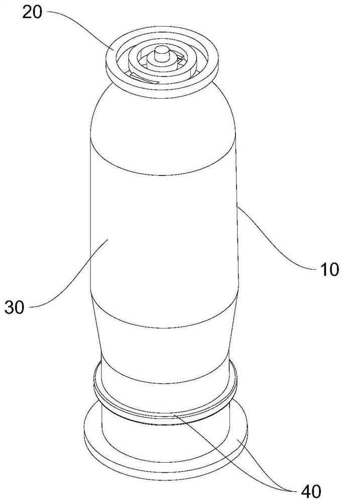 Integrated lifting ring bottle blank forming mold