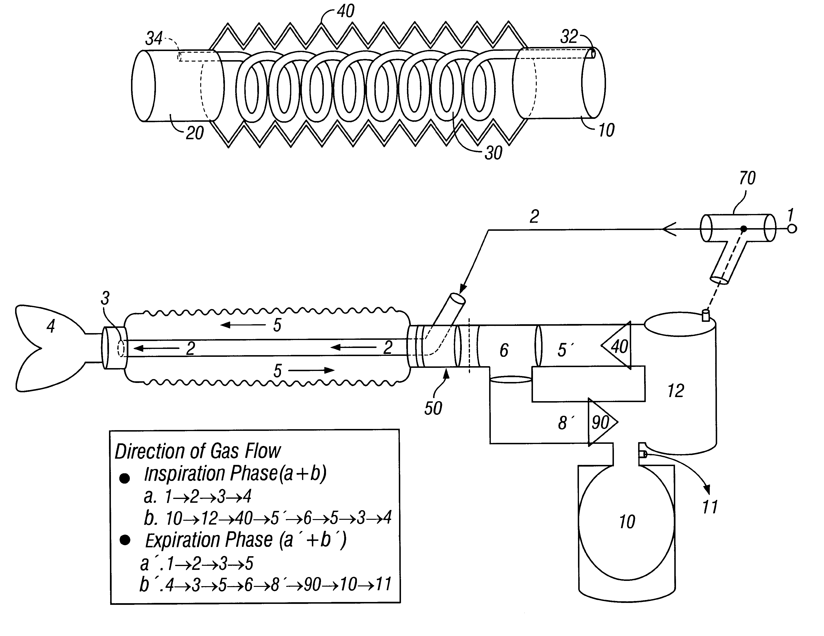 Breathing circuits having unconventional respiratory conduits and systems and methods for optimizing utilization of fresh gases