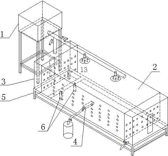 Monitoring system for migration of elements of nitrogen, phosphorus and the like in hydrologic cycle process of farmland soil