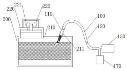 Oral outpatient service treatment chair pipeline cleaning and disinfecting device and method