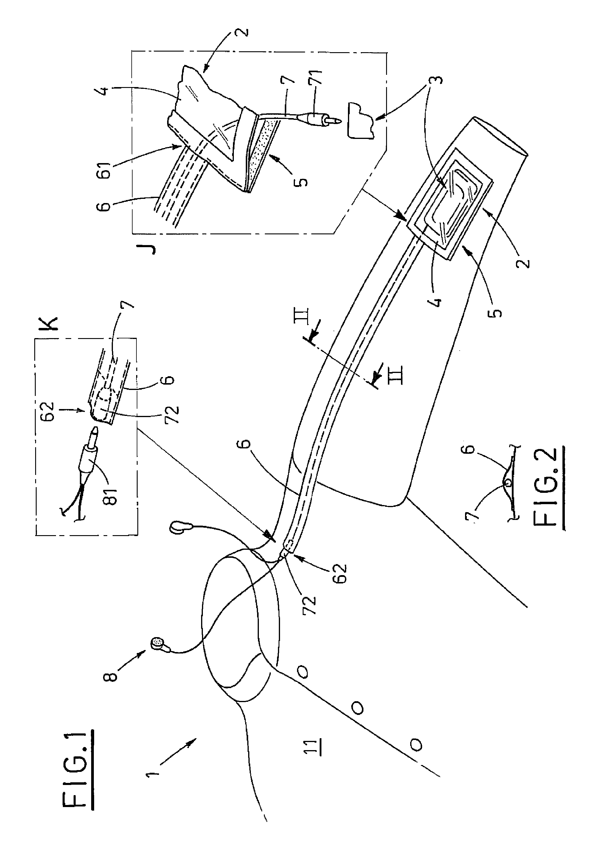 Article of clothing particularly intended to be used along with electronic devices