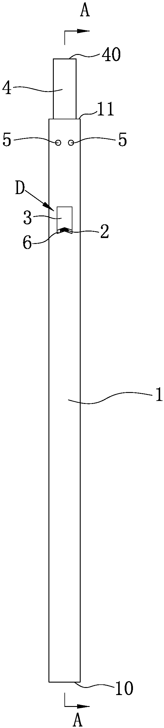 Tubular needle for acupuncture