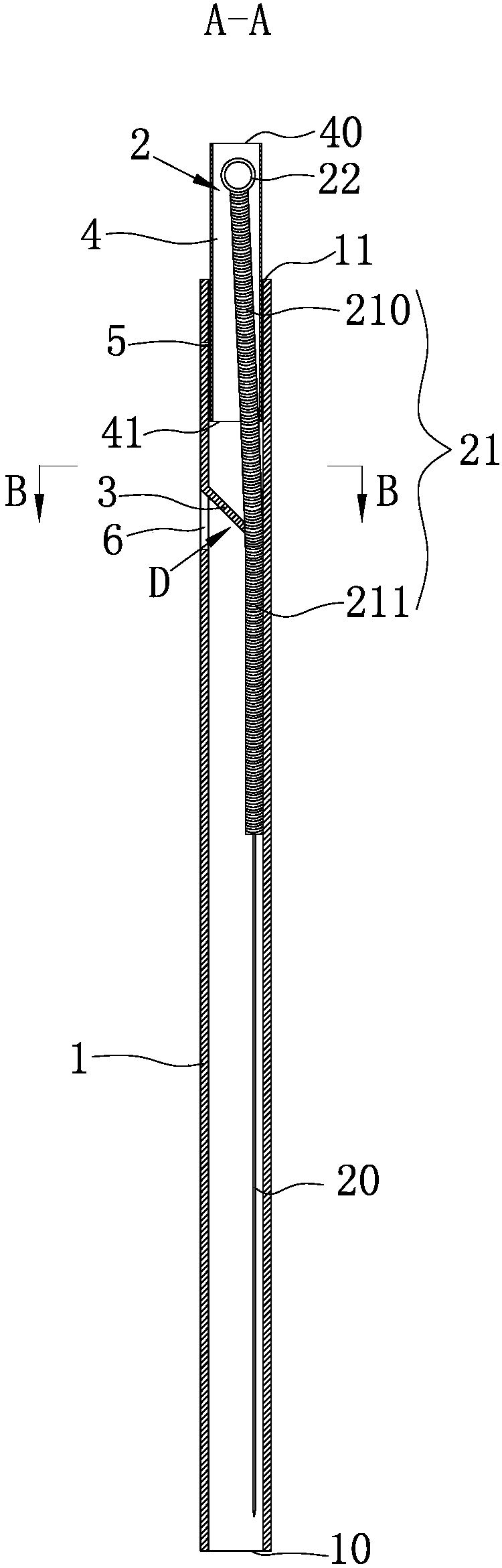 Tubular needle for acupuncture