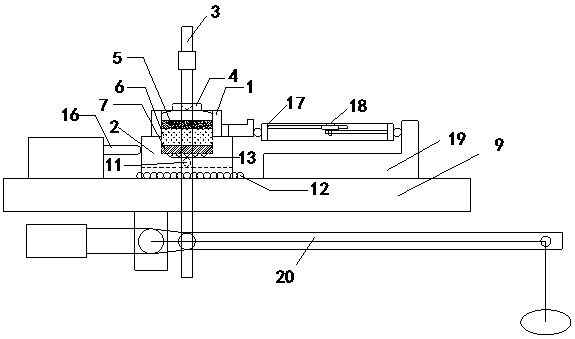 Unsaturated soil direct-shear test device with function of controlling suction by negative pore water pressure