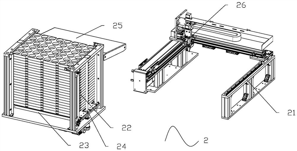 Annular magnetic ring press-in device of centrifugal fan assembly machine