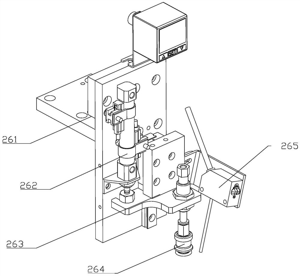 Annular magnetic ring press-in device of centrifugal fan assembly machine