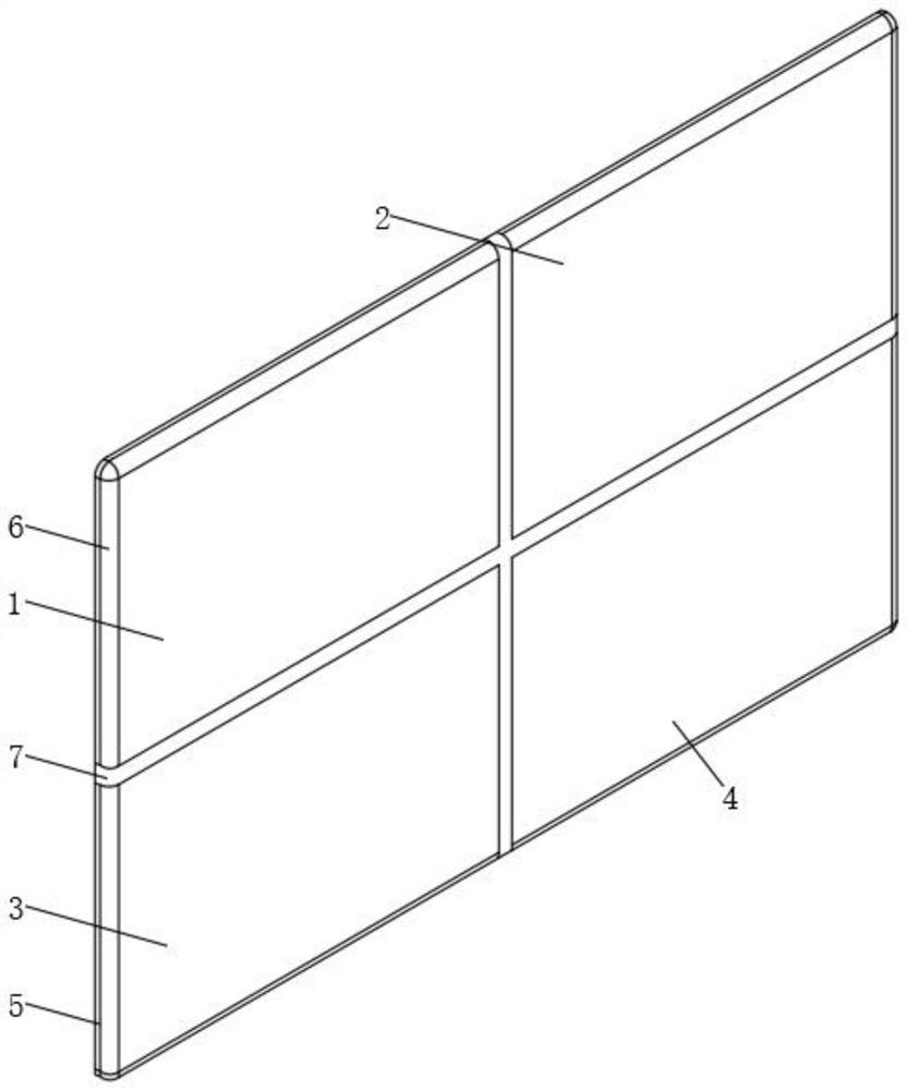 Seamless butt joint type ultrathin LED glass screen