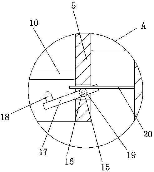 Discharging device for flour packaging machine