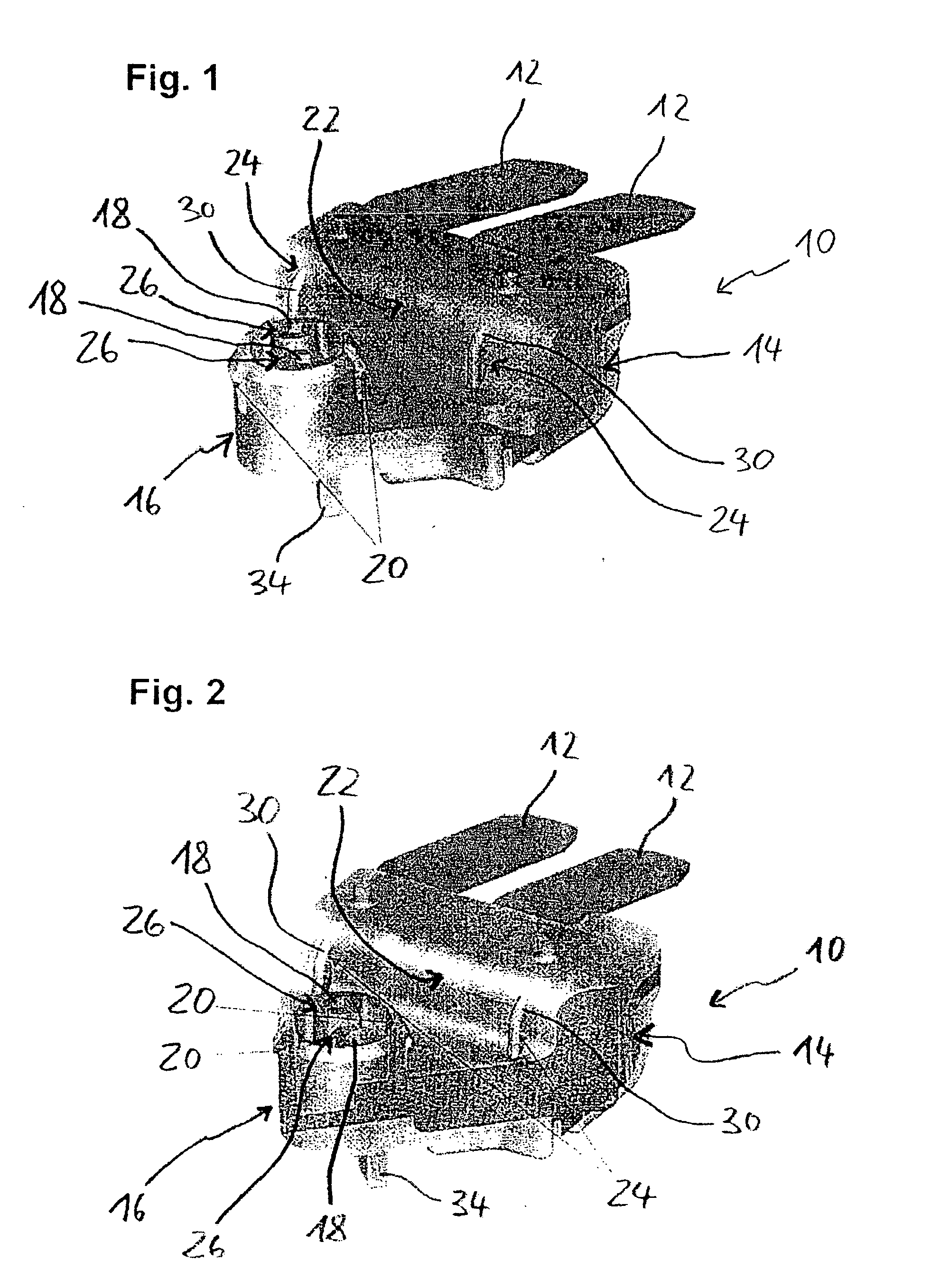 Device for the electrical connection of contact pins to connecting pins with the terminal pins of a connector embodied by the device