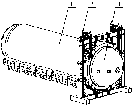 Opening-and-closing mechanism for horizontal-type pressure cylinder hoops