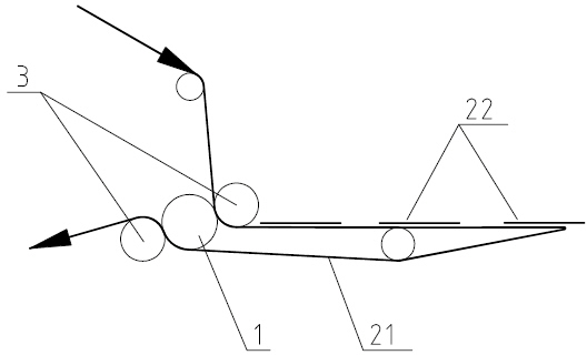 Double-compression roller structure for label delivering machine