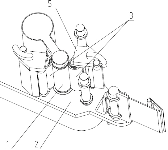 Double-compression roller structure for label delivering machine