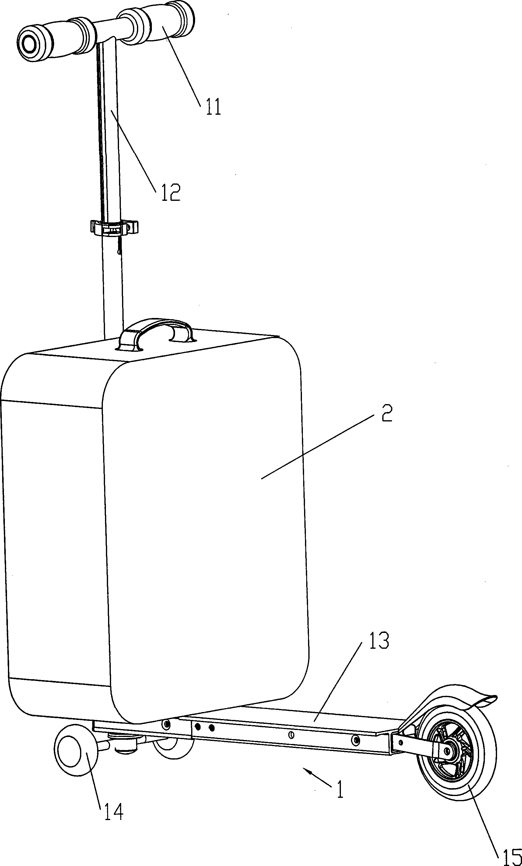 Box type or case type scooter