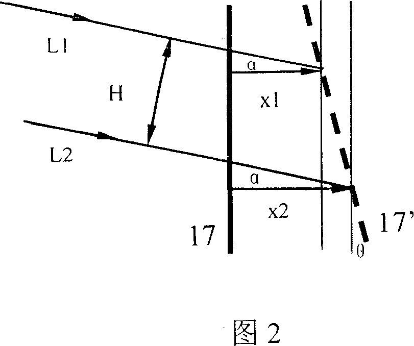 Interference system for simultaneously measuring Faraday effect based displacement and angle