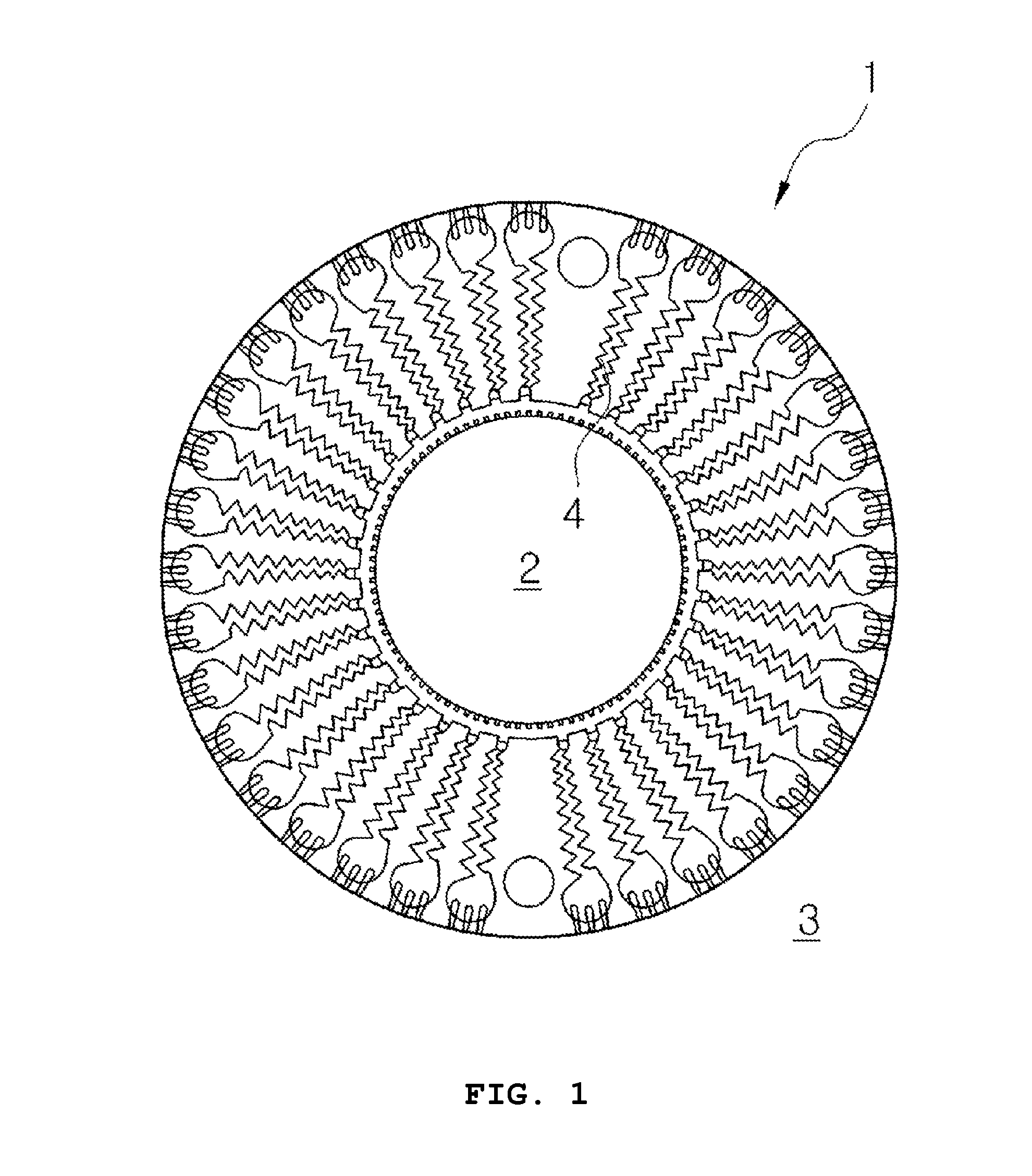 Device for reducing pressure and velocity of flowing fluid