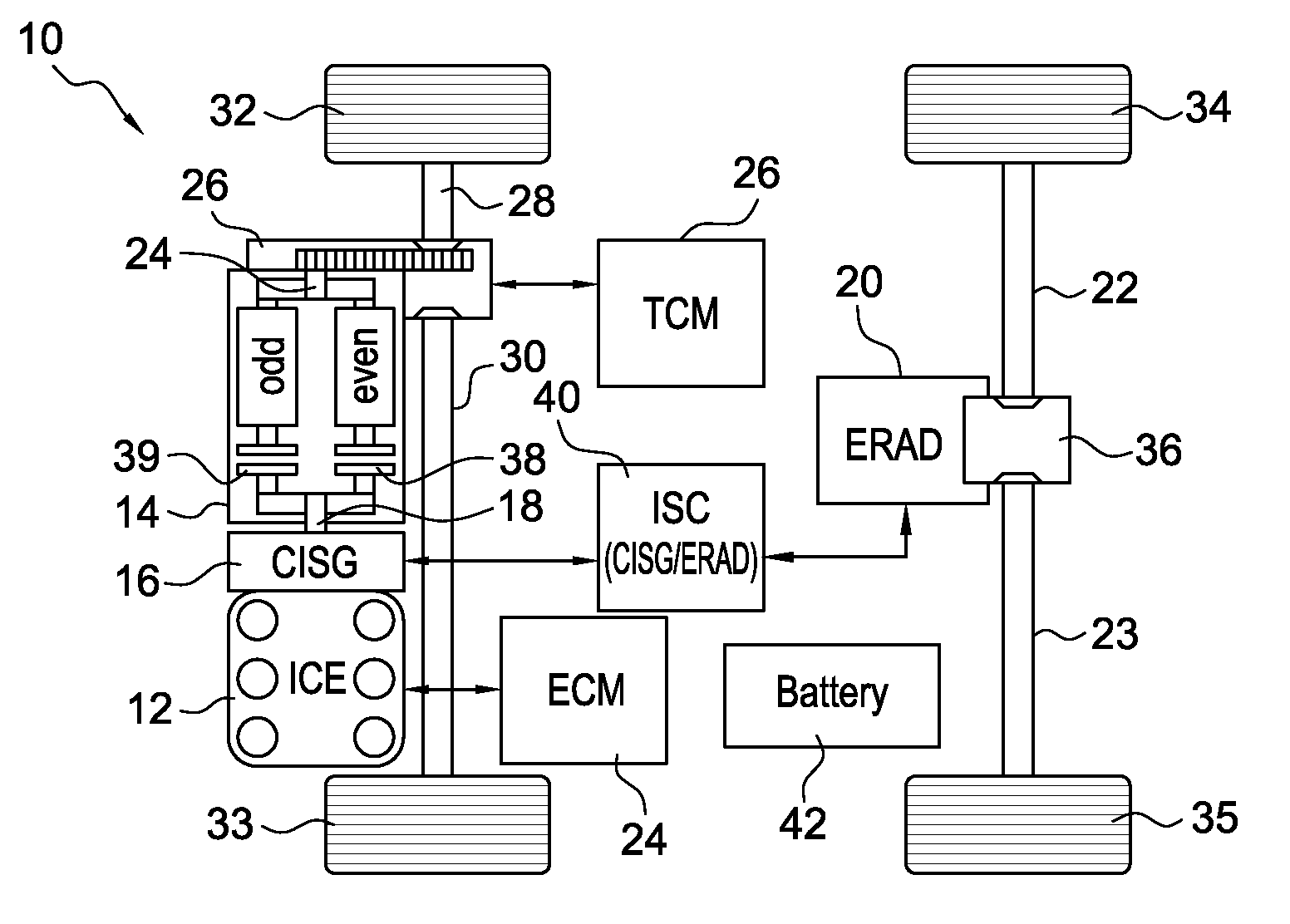 Idle speed control of a hybrid electric vehicle