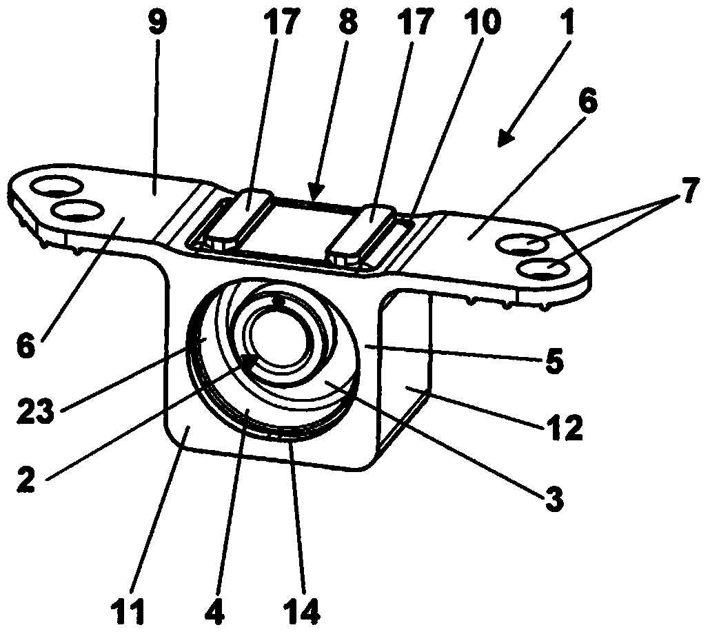 Compact elastic fixed bearing