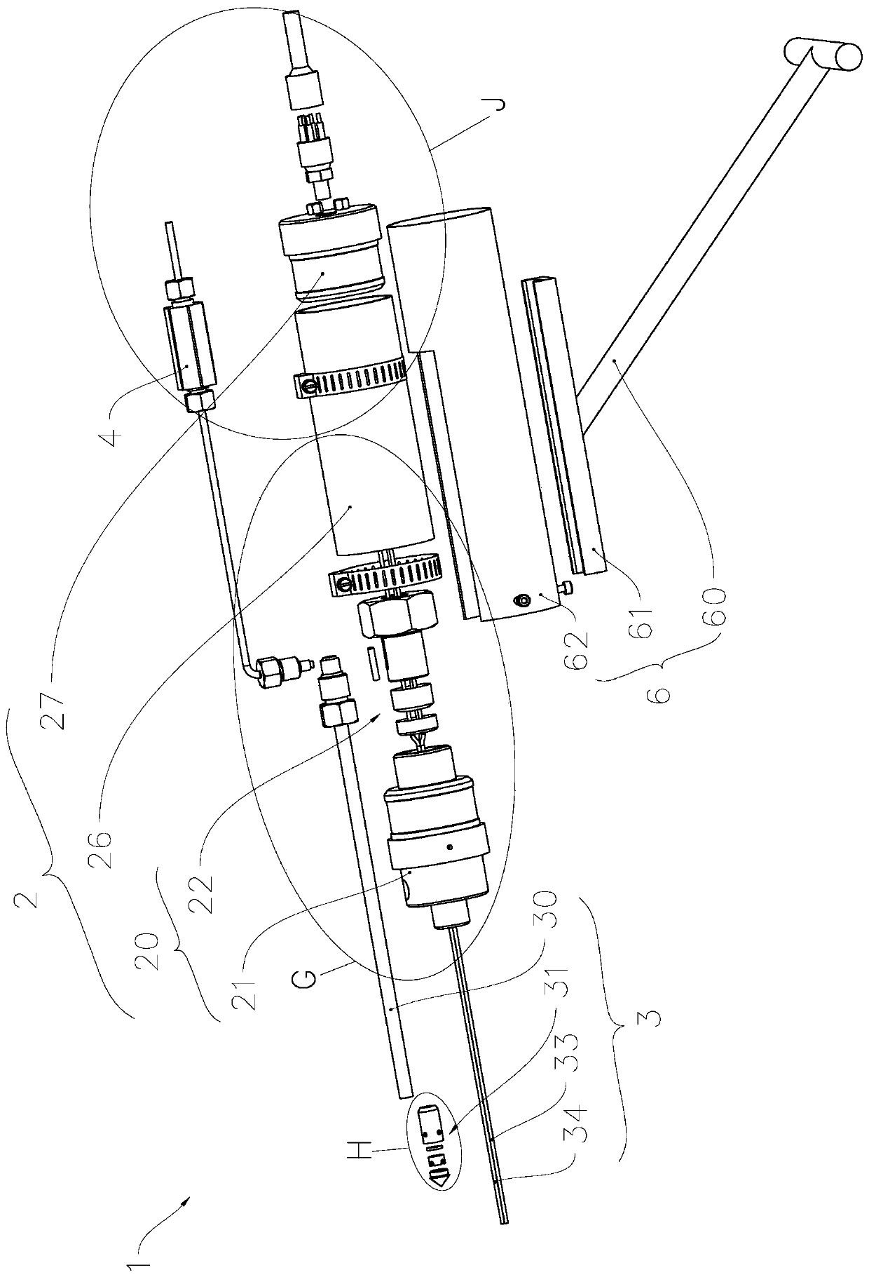 Integrated multifunctional deep sea water body sampling probe