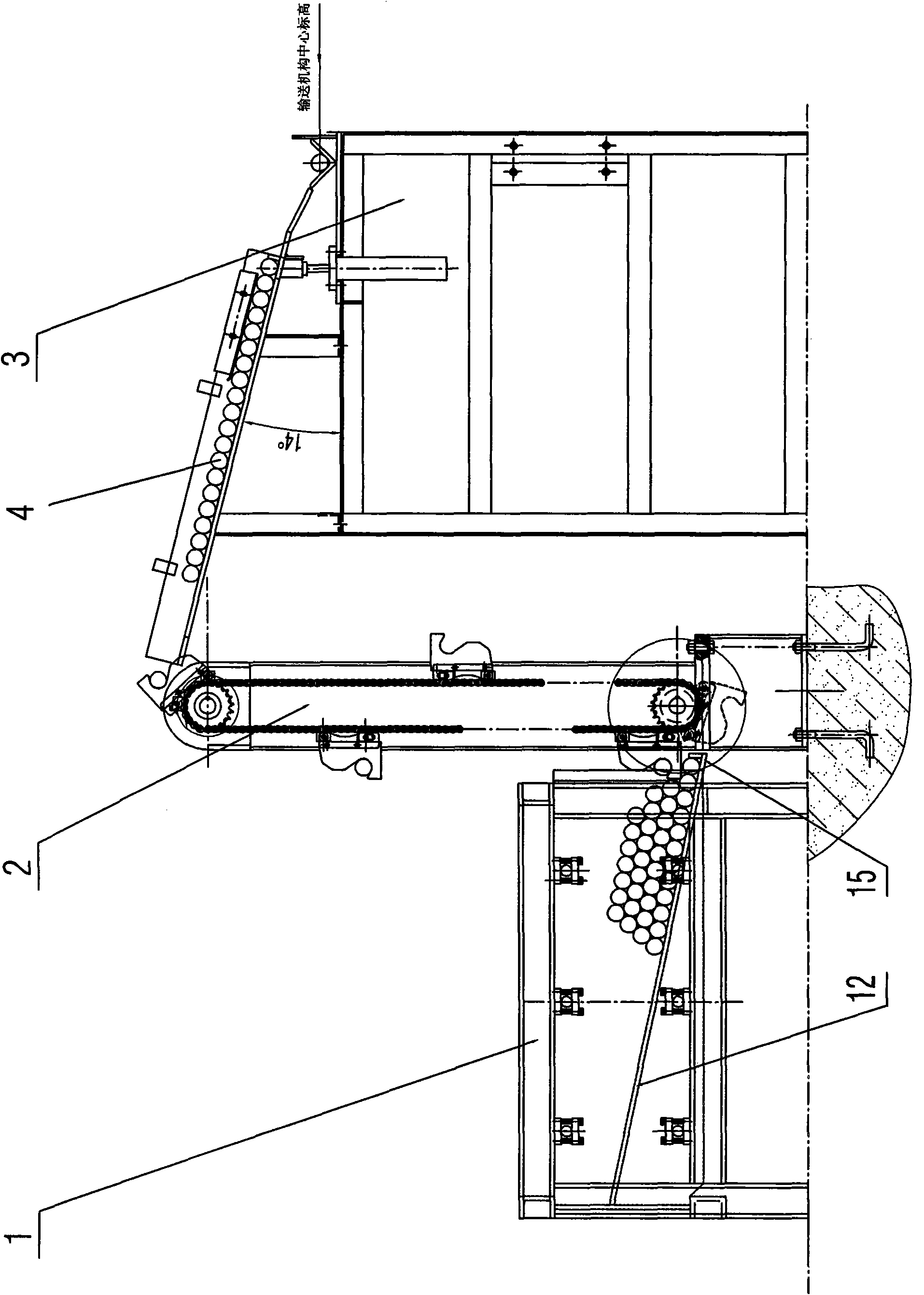 Automatic lifting mechanism for round metal rod