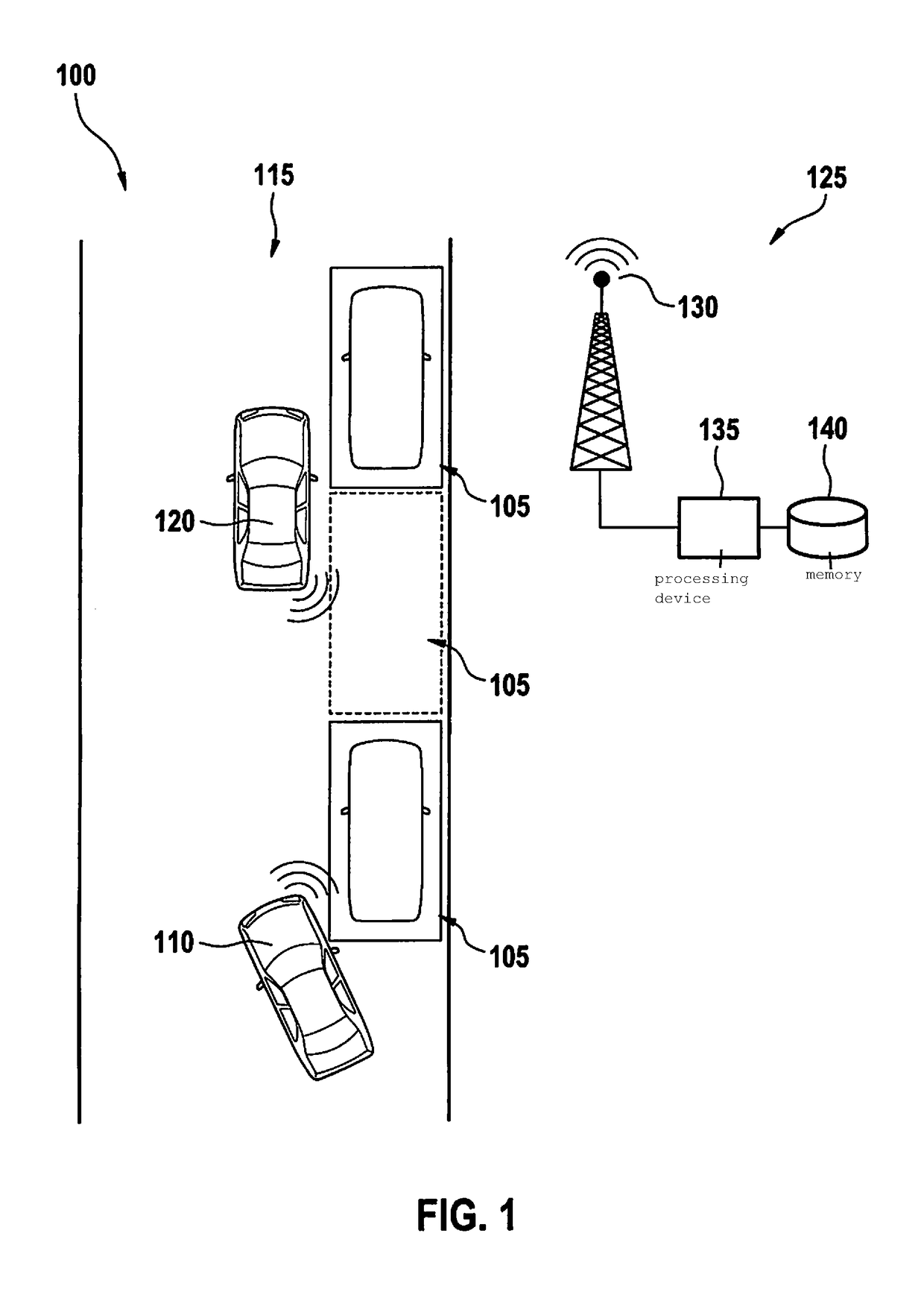 Determining an unoccupied street parking space