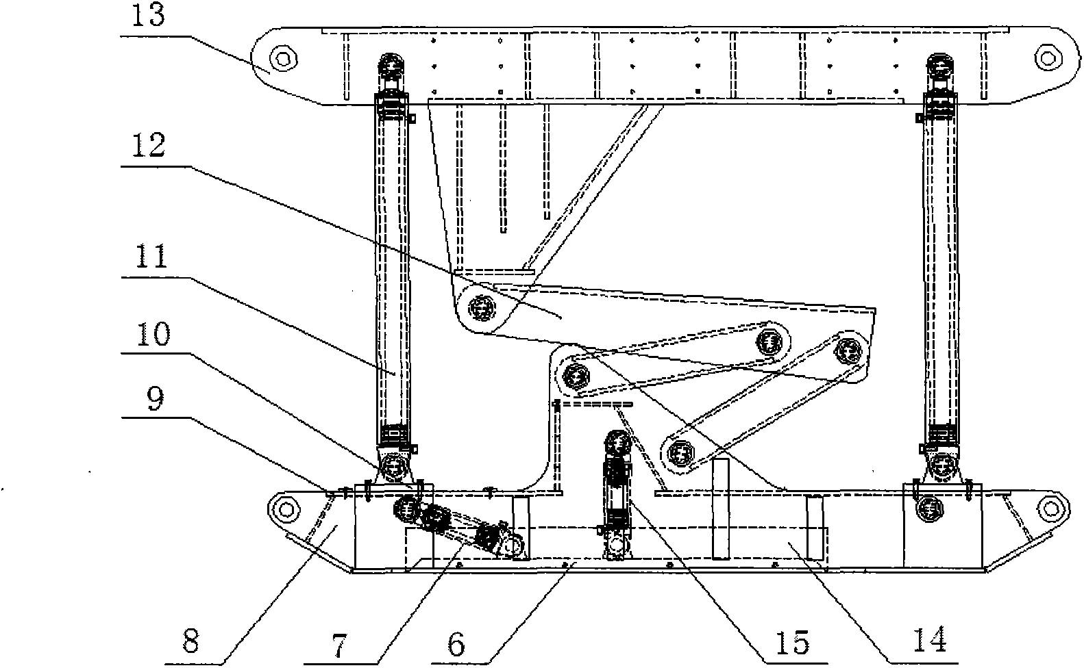 Self-propelled type temporary support and anchor support machine for coal mine roadway