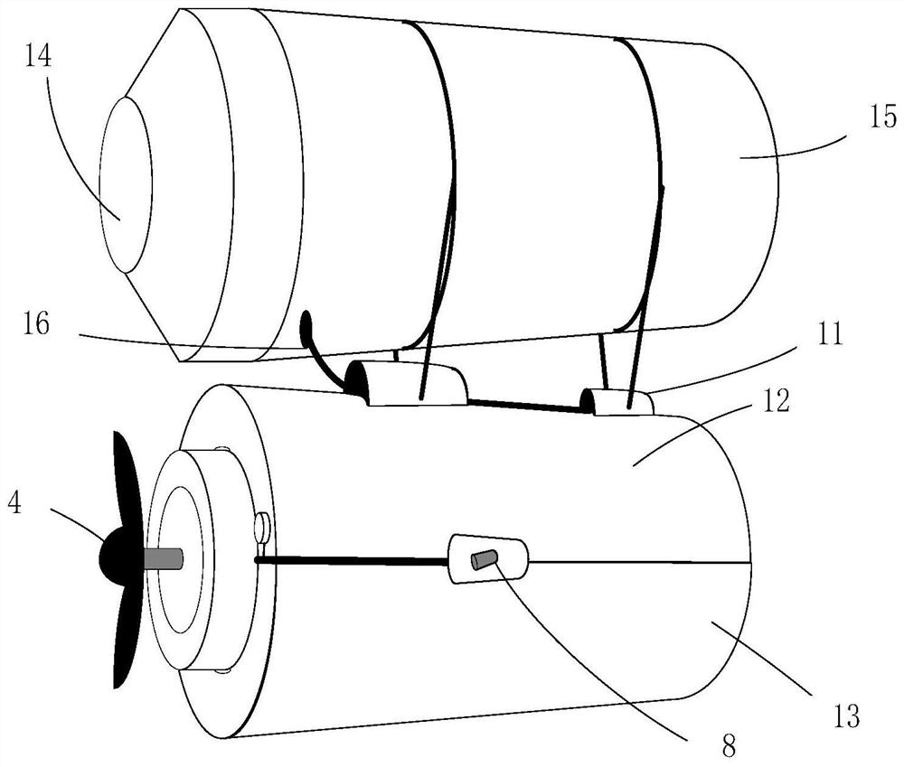 Water sample collection device and method with cross-medium sailing function