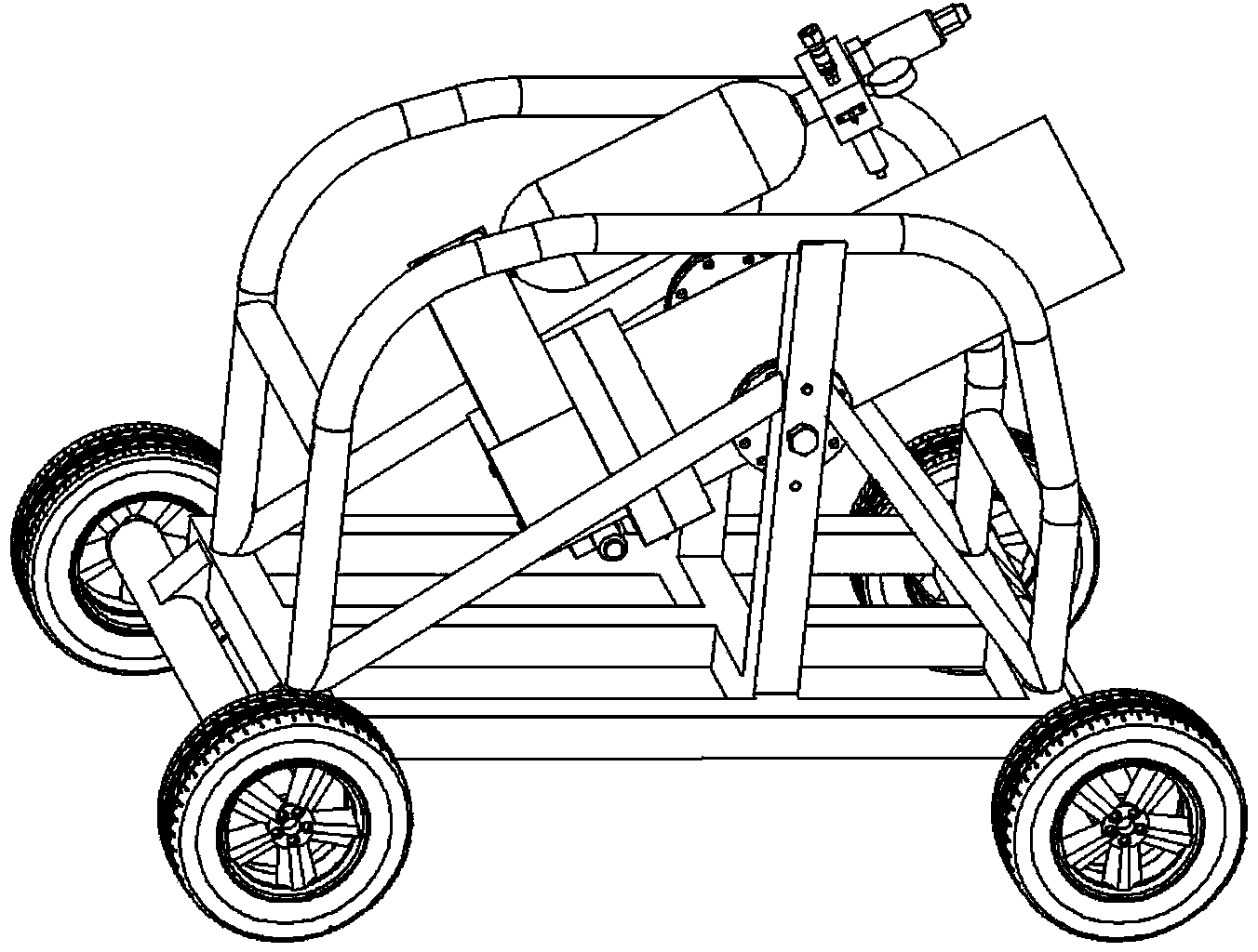 Device for shooting water bomb with high-pressure gas