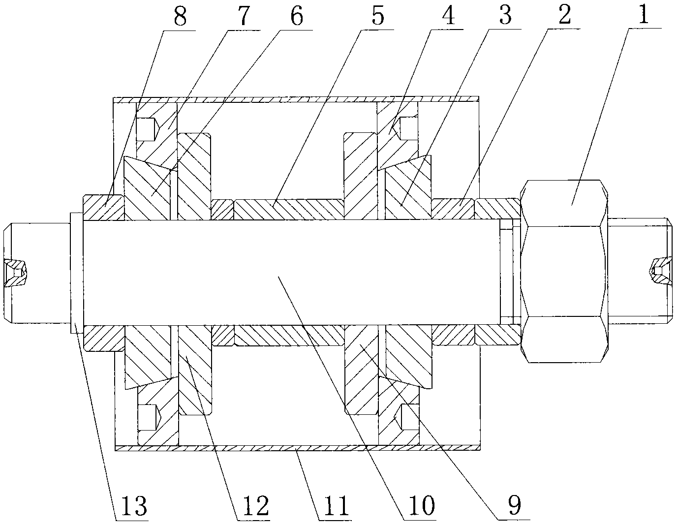 Thin-wall tube body fastening device