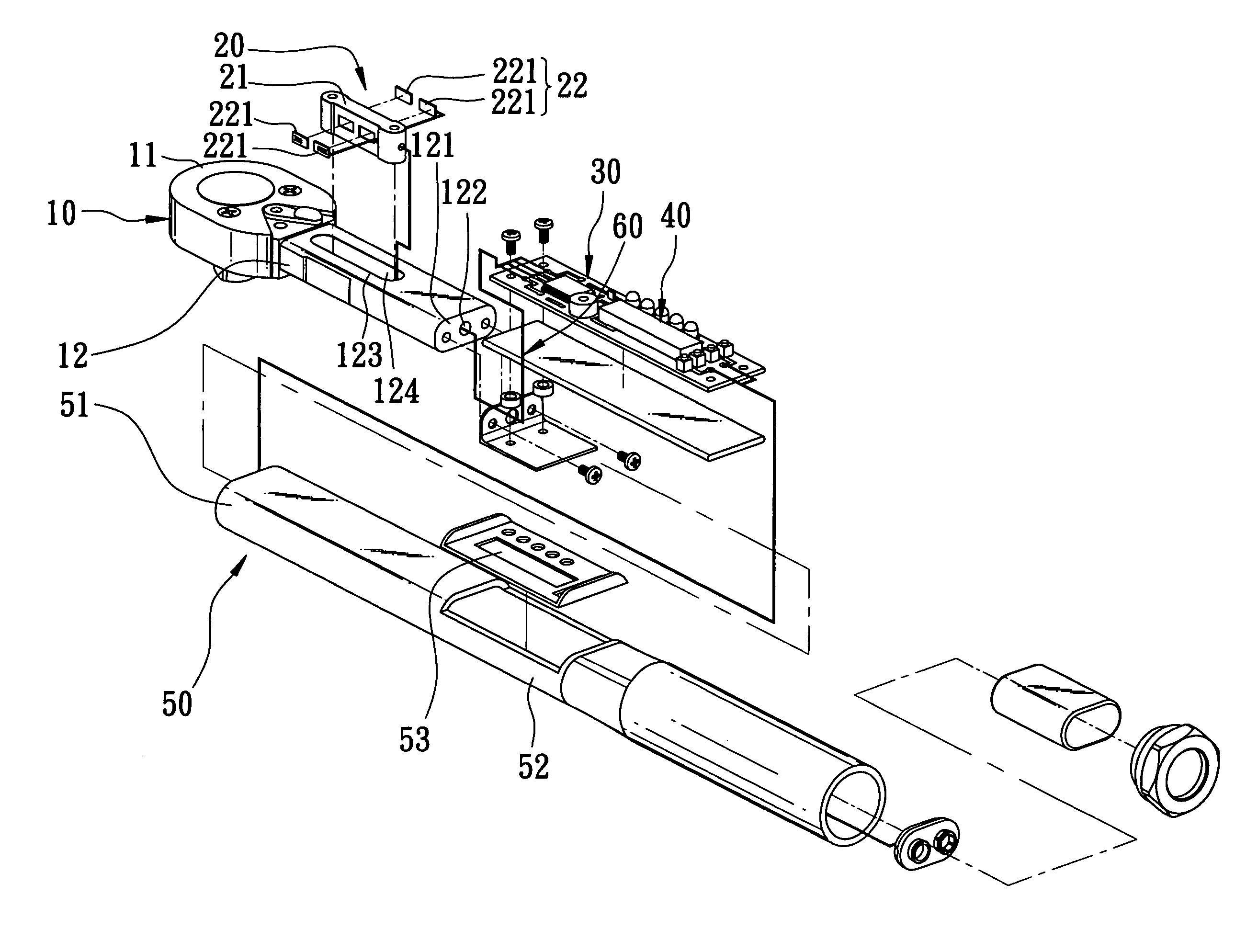 Torque-indicating wrench