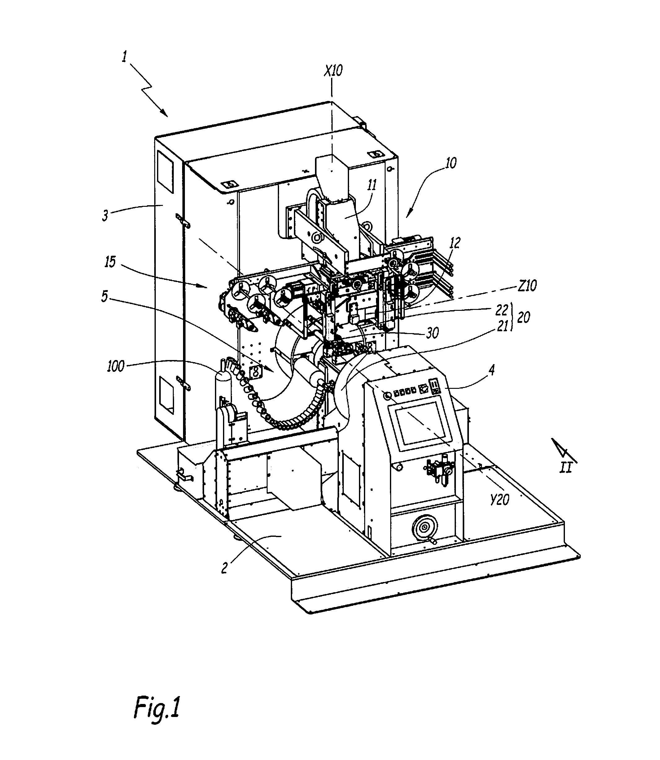 Machine and method for marking articles