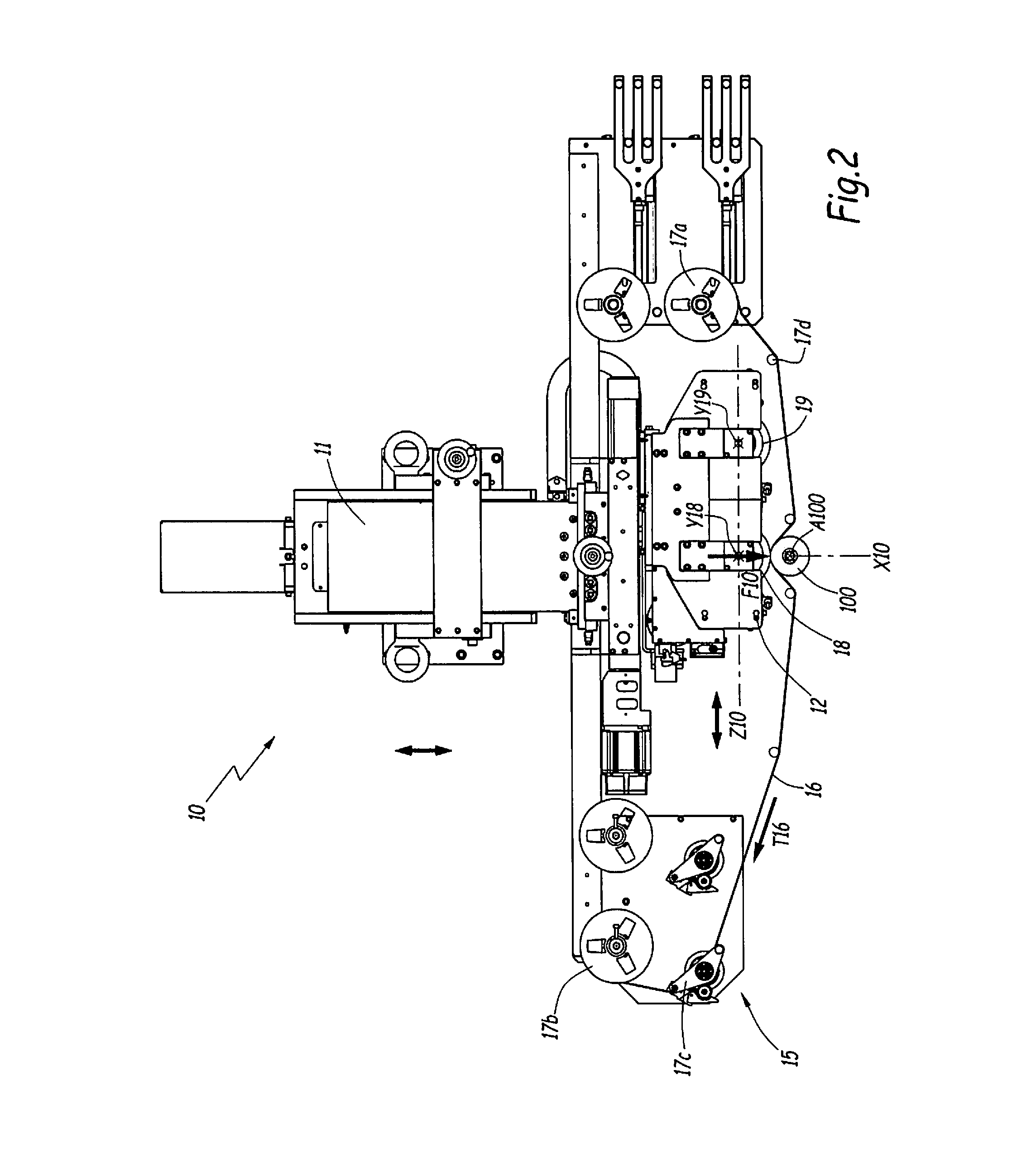 Machine and method for marking articles