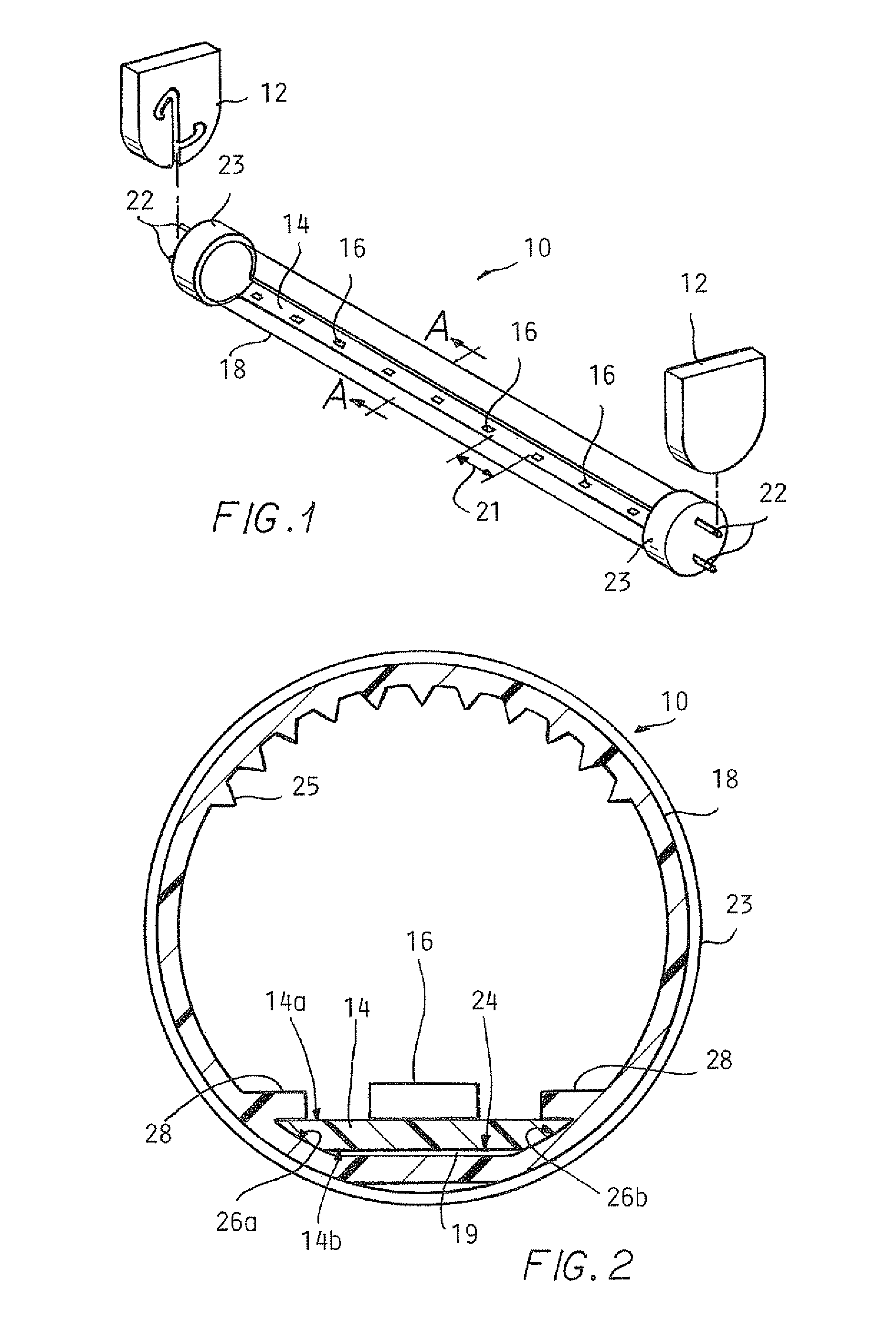 Electric shock resistant L.E.D. based light