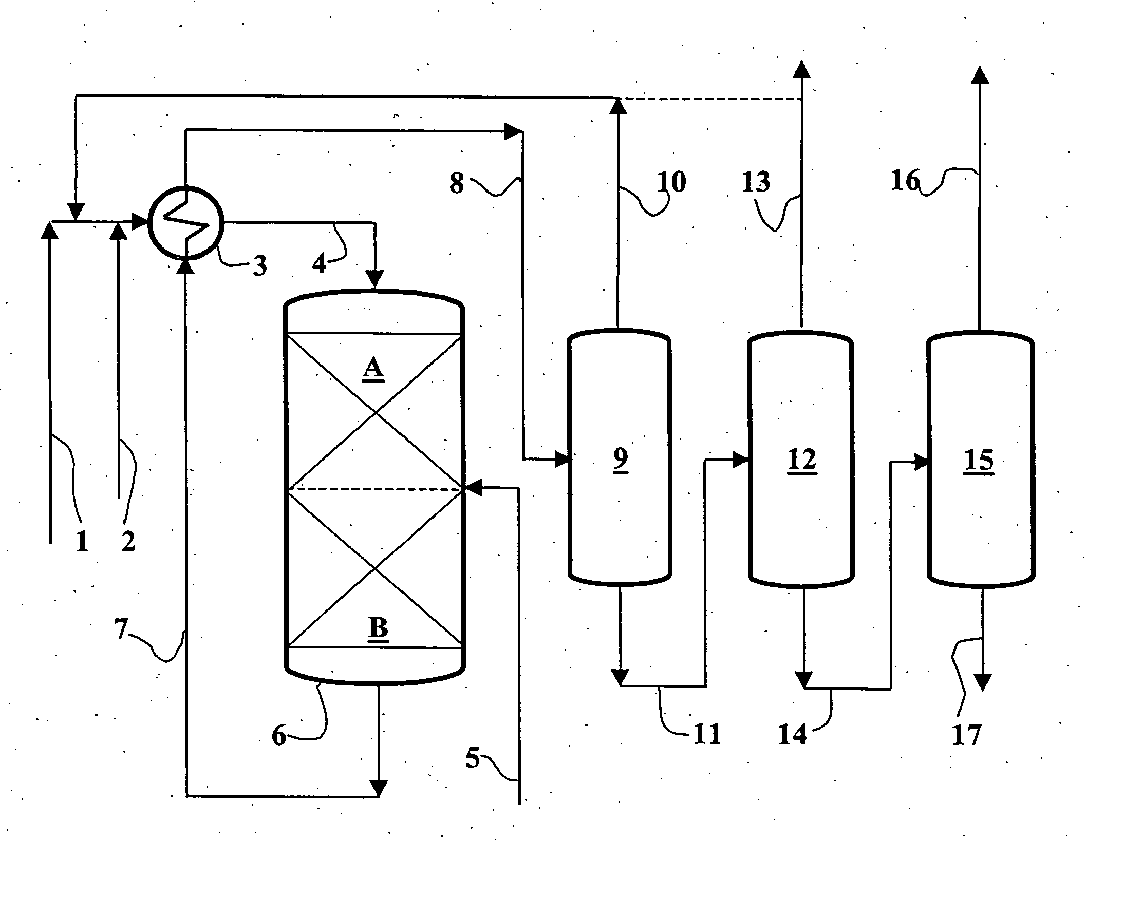 Process for the production of phenylalkanes in the presence of a solid acid catalyst the deactivation of which is delayed