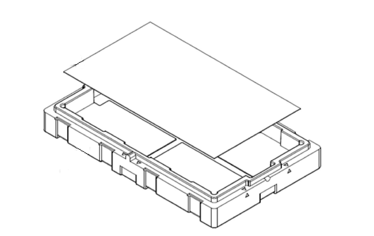 Buffer stop block structure and corresponding package box body