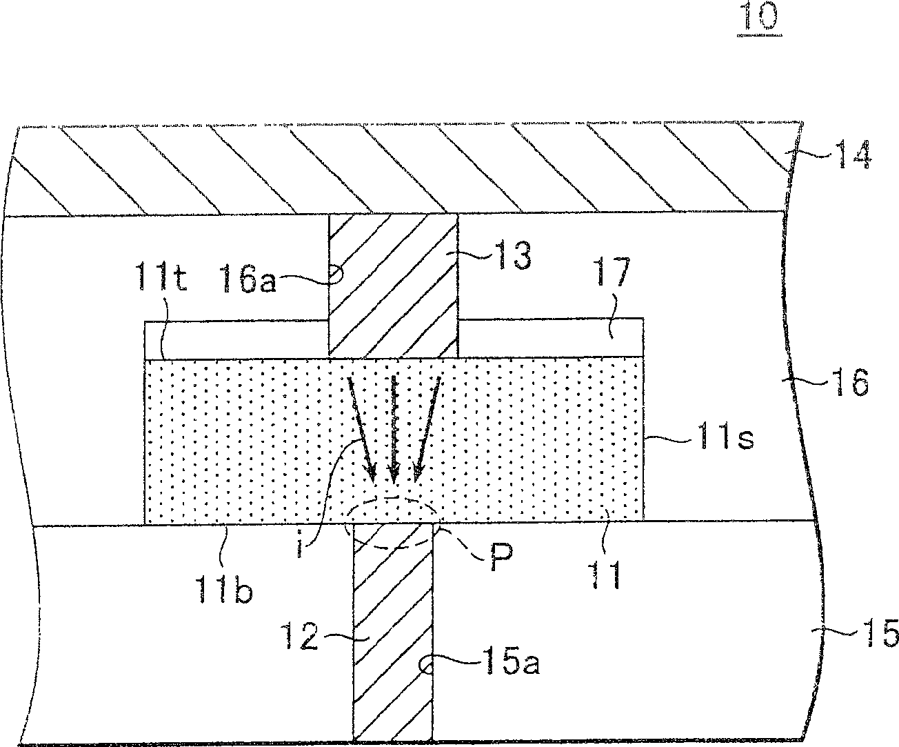 Electrically rewritable non-volatile memory element and method of manufacturing the same