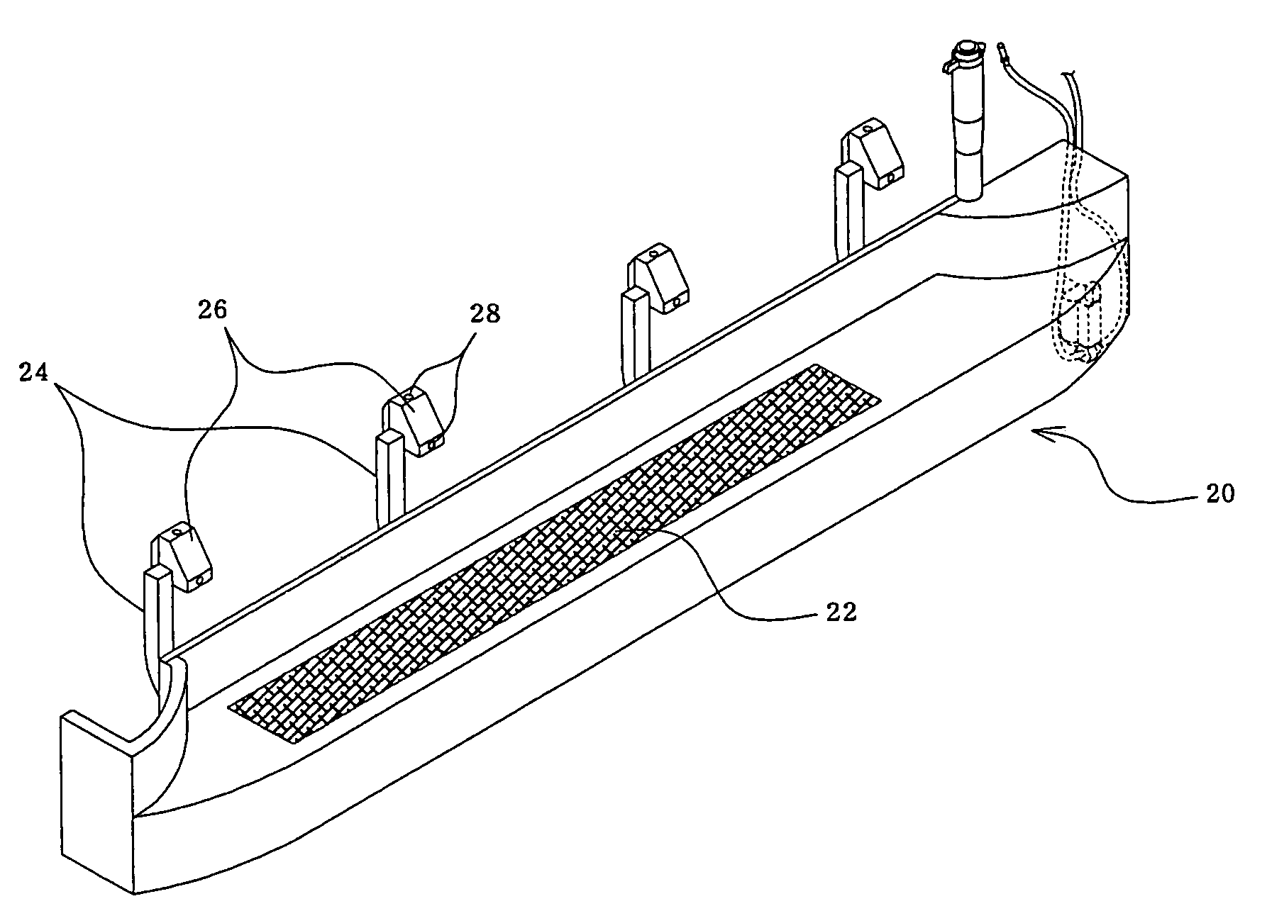 Windshield washer fluid reservoir tank device for vehicles