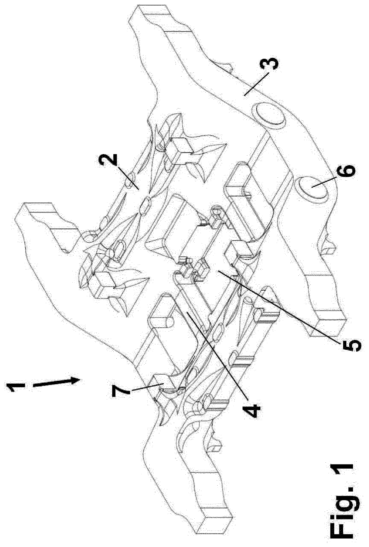 Bogie frame for rail vehicles made from an aluminum casting