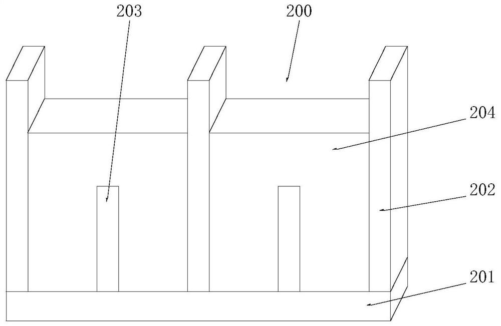 An aerated concrete block wall structure