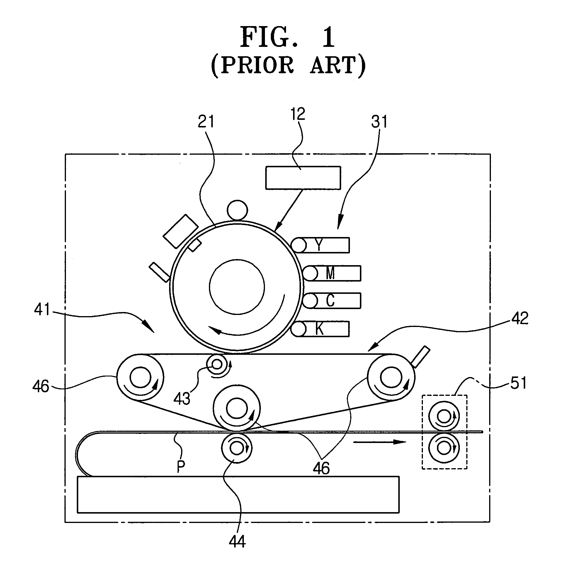 Intermediate transfer belt of image forming apparatus for sending initial printing position, apparatus using the image transfer belt, and method thereof