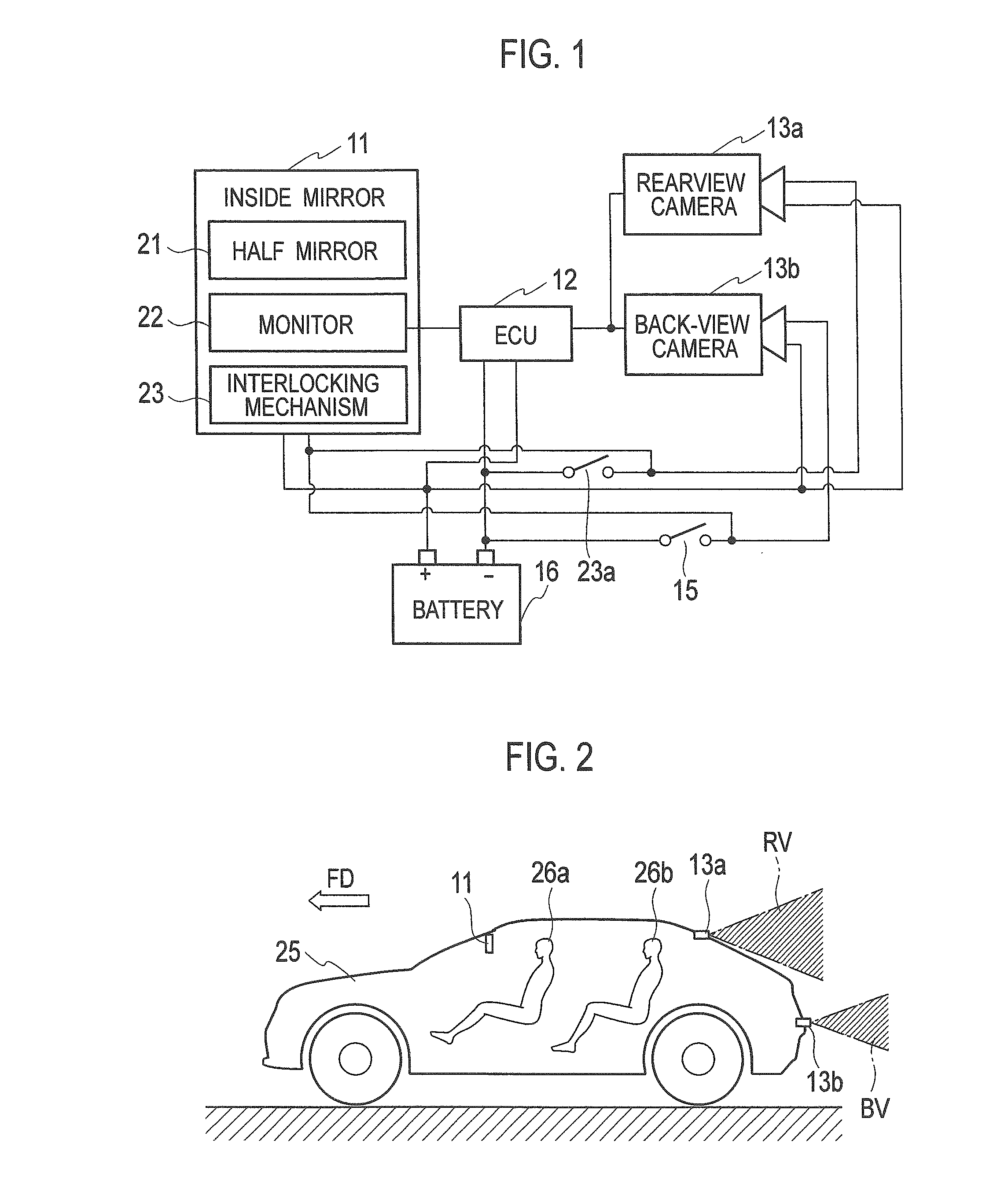 Video display mirror and video display mirror system