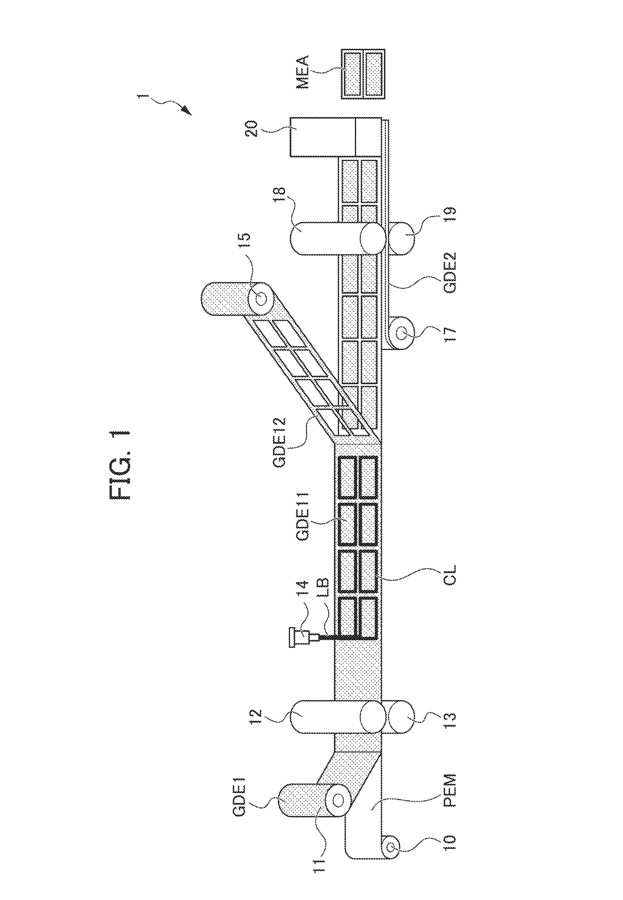 Method for producing fuel cell membrane electrode assembly