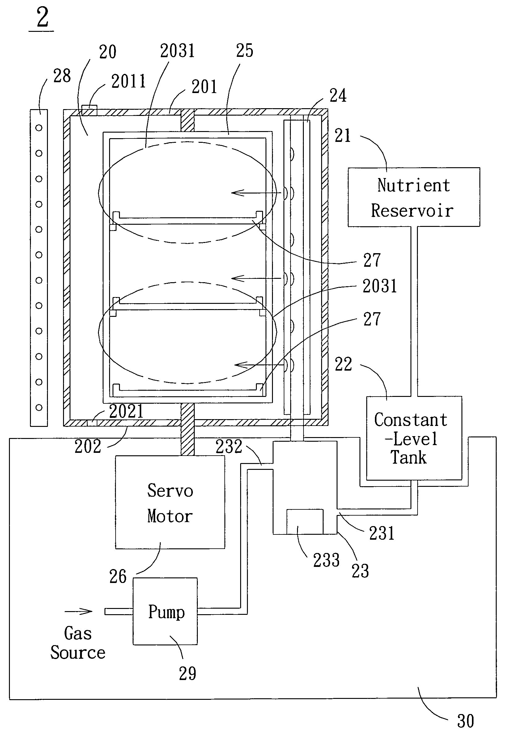 Bioreactor for growing fungus, plant cell, tissue, organ, hairy roots and plantlet