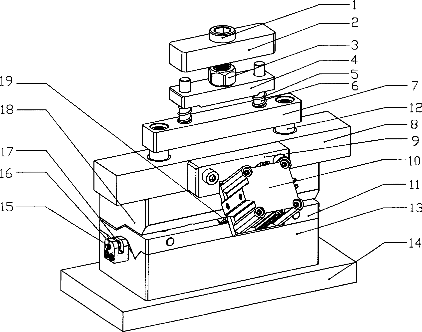 Apparatus for blanking and processing profile notches of rubber sealing strip