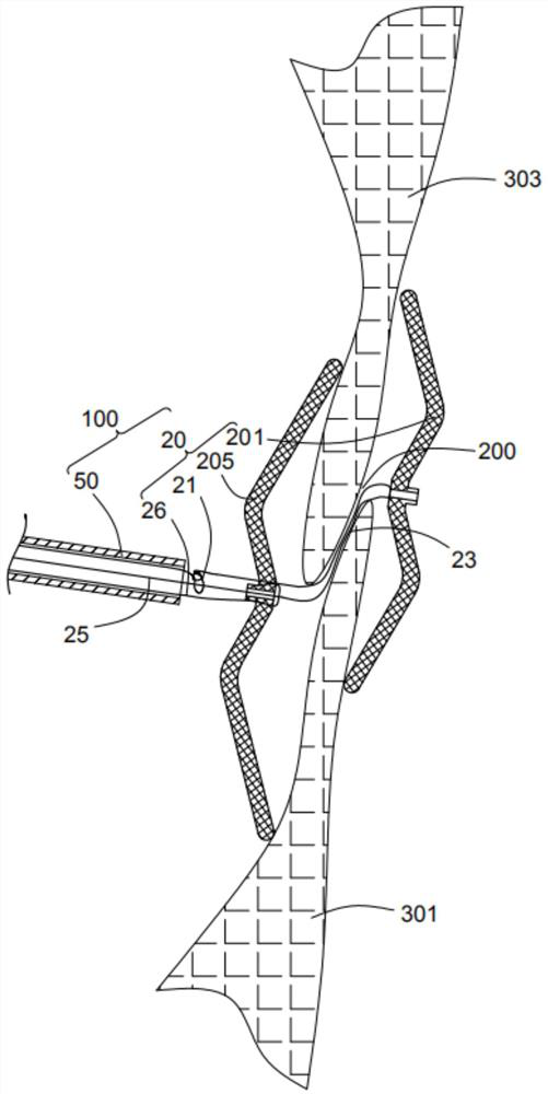 Plugging device, plugging system and knotting method of tightening piece in plugging device