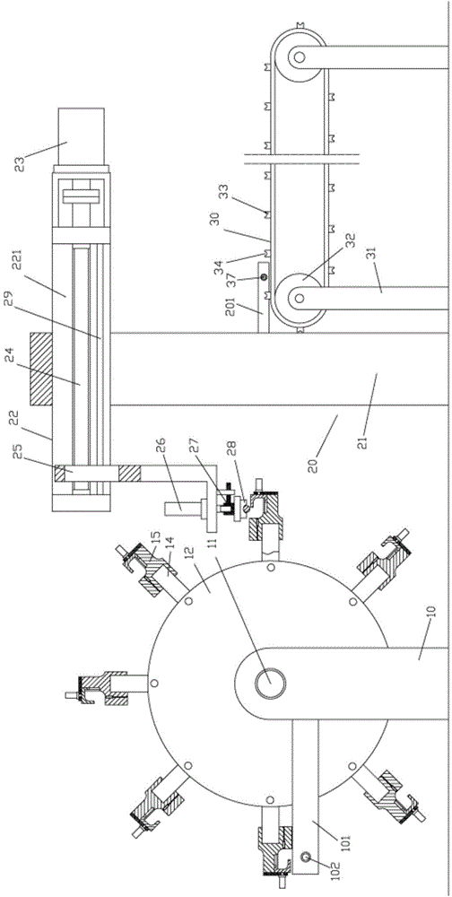 Fabric drum shaft conveying device