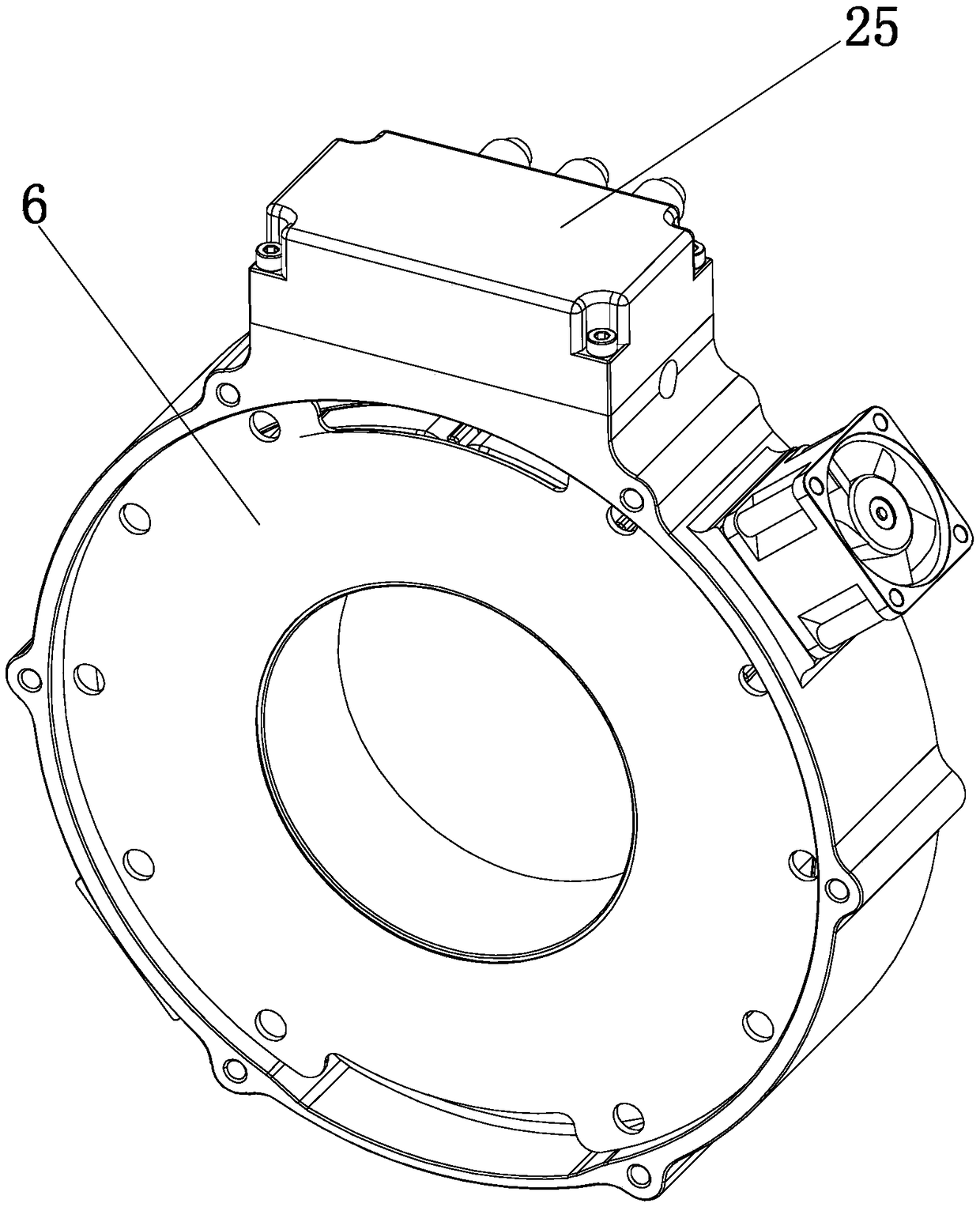 Subsection-armature motor stator and manufacturing process thereof