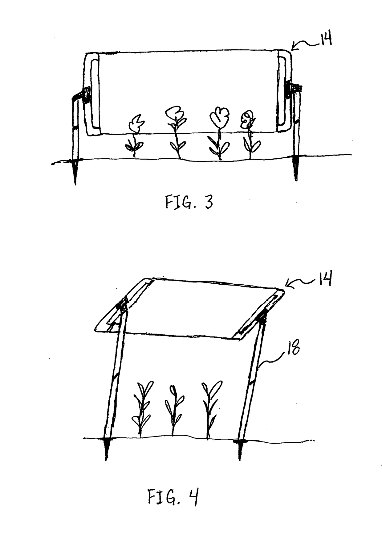 Portable, adjustable, garden shade and weather protection panels