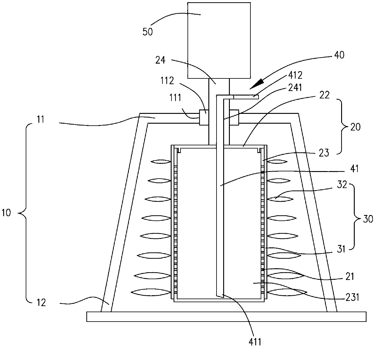 Sludge dewatering device for sewage treatment