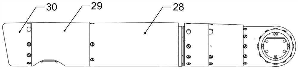 Sealing structure of underwater mast